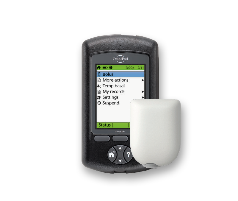 Insulin management system with POD