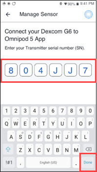 Omnipod 5 Transmitter Not Found Manage Sensor Enter SN