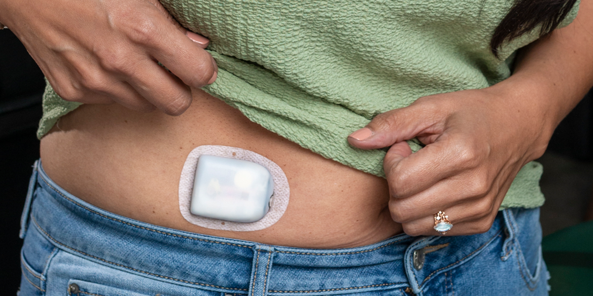 Omnipod GO - Horizontally on your abdomen