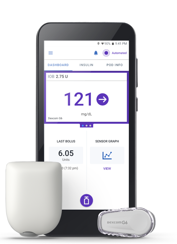 Omnipod 5 Pod PDM No Adhesive Dexcom Right 600x825