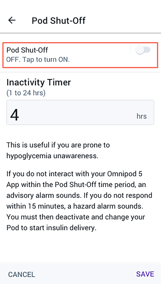 Omnipod 5 Pod Deactivating Pod Shut-Off