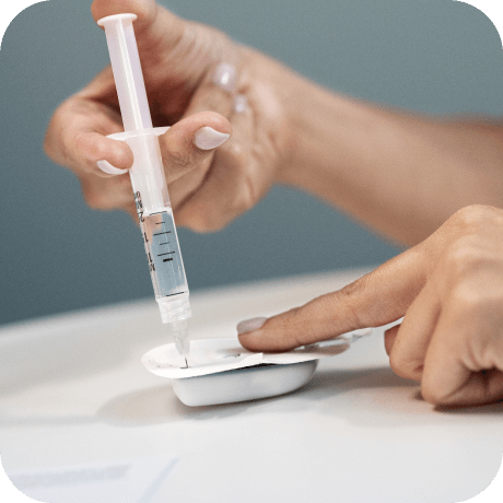 Filling an Omnipod with a syringe demonstration