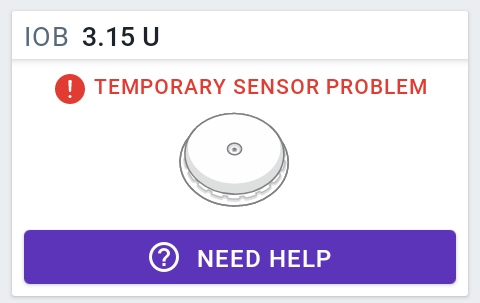 Omnipod 5 with FreeStyle Libre 2 Plus "Temporary Sensor Problem" alert