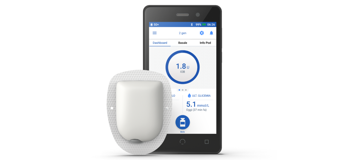 Omnipod DASH (with adhesive) in Italian
