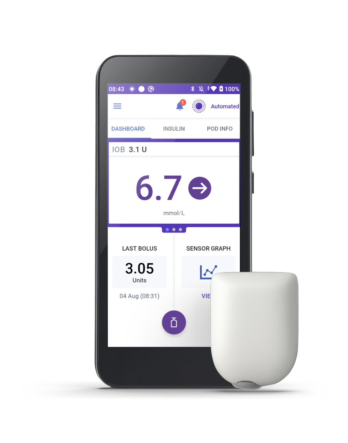 Omnipod 5 with Pod