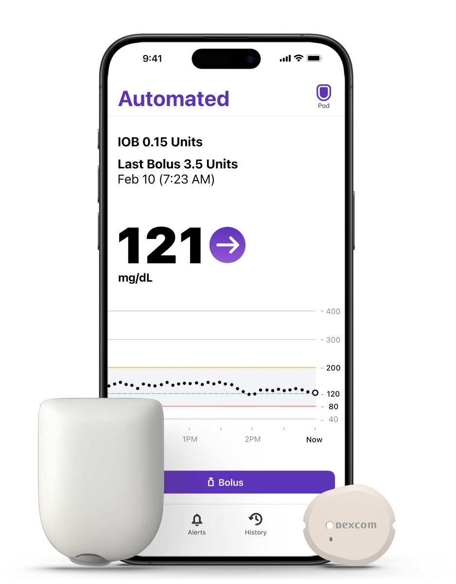 Omnipod 5 with iOS/iPhone and Pod and Dexcom G7