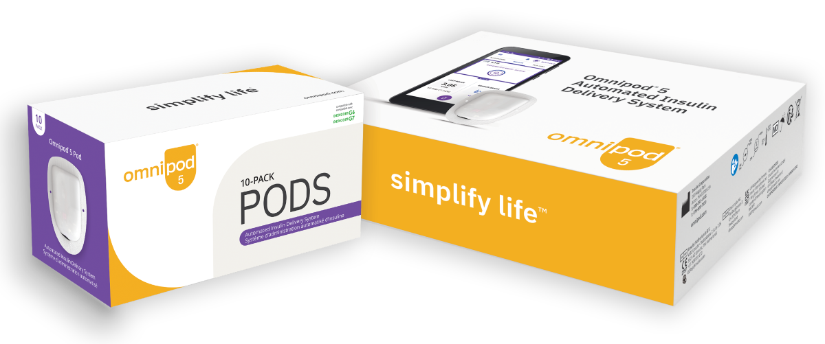 Omnipod 5 and Dexcom G6 G7 10-Pack Pods Starter Kit Box