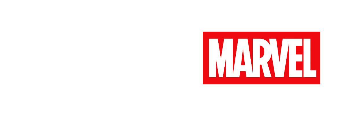 Omnipod logo on the left and Marvel's logo on the right