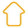 Icon of an orange arrow pointing up