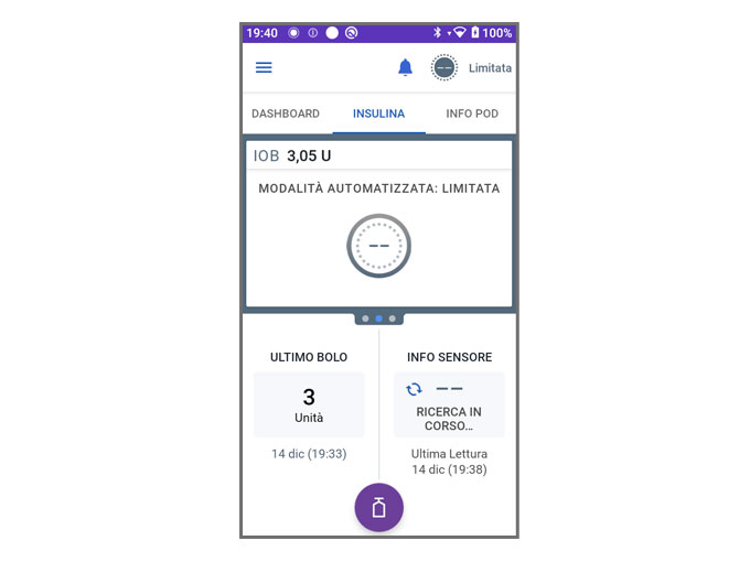 Insulin auto searching screen