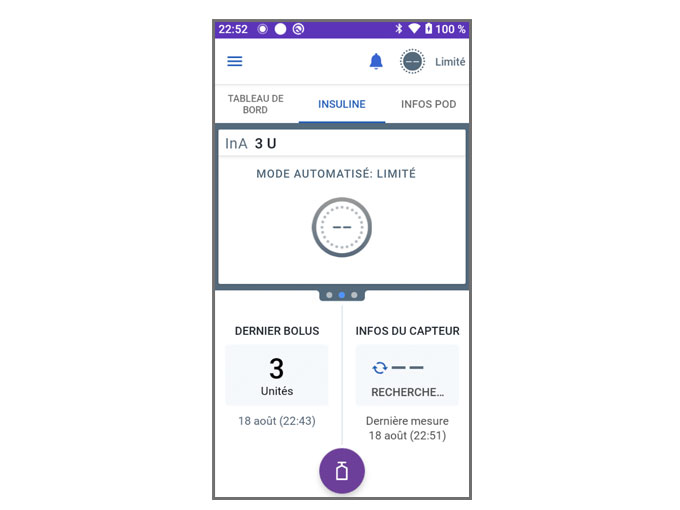 Insulin auto searching screen