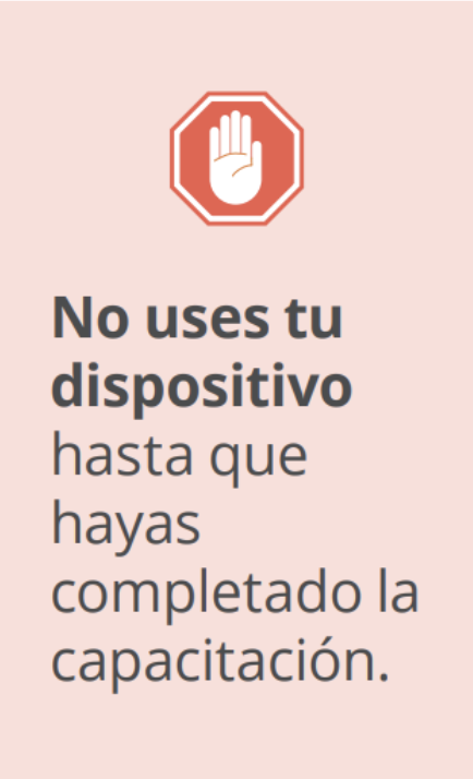 no uses tu dispositivo