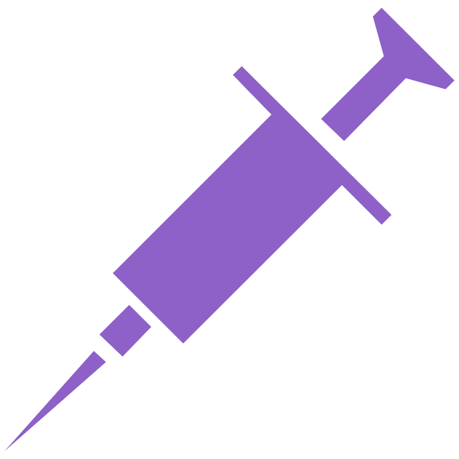 Icon of a purple needle syringe