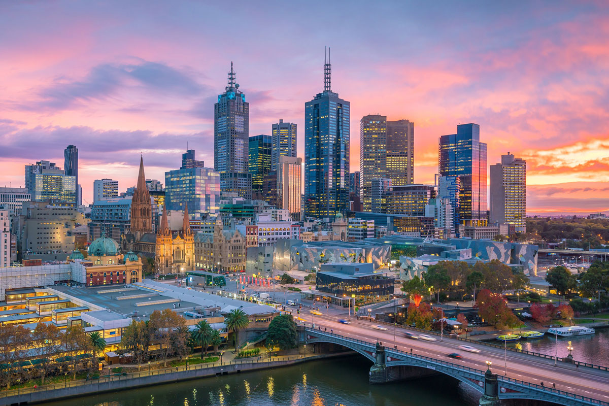 skyline view of Victoria, Australia