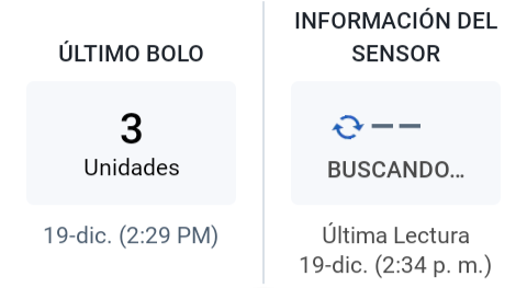 Insulin auto searching screen