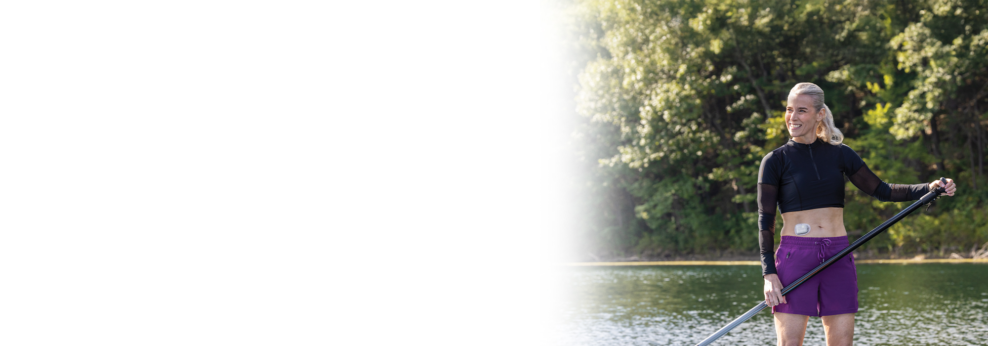 paddleboarding on the lake