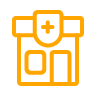 Pharmacy icon in mango color