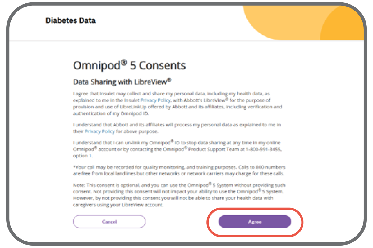 Agree to consent screen