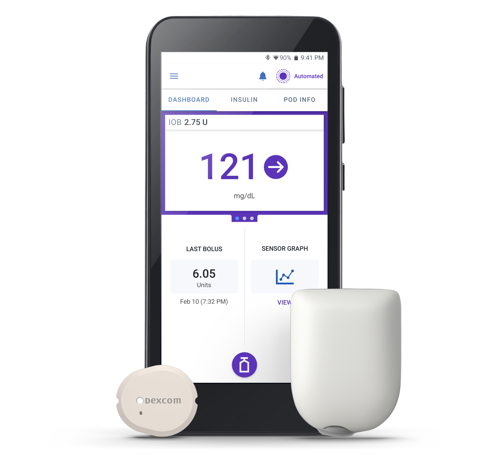 Omnipod 5 with PDM and Dexcom G7 Sensor