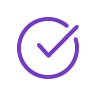 Icon of a tick inside a circle