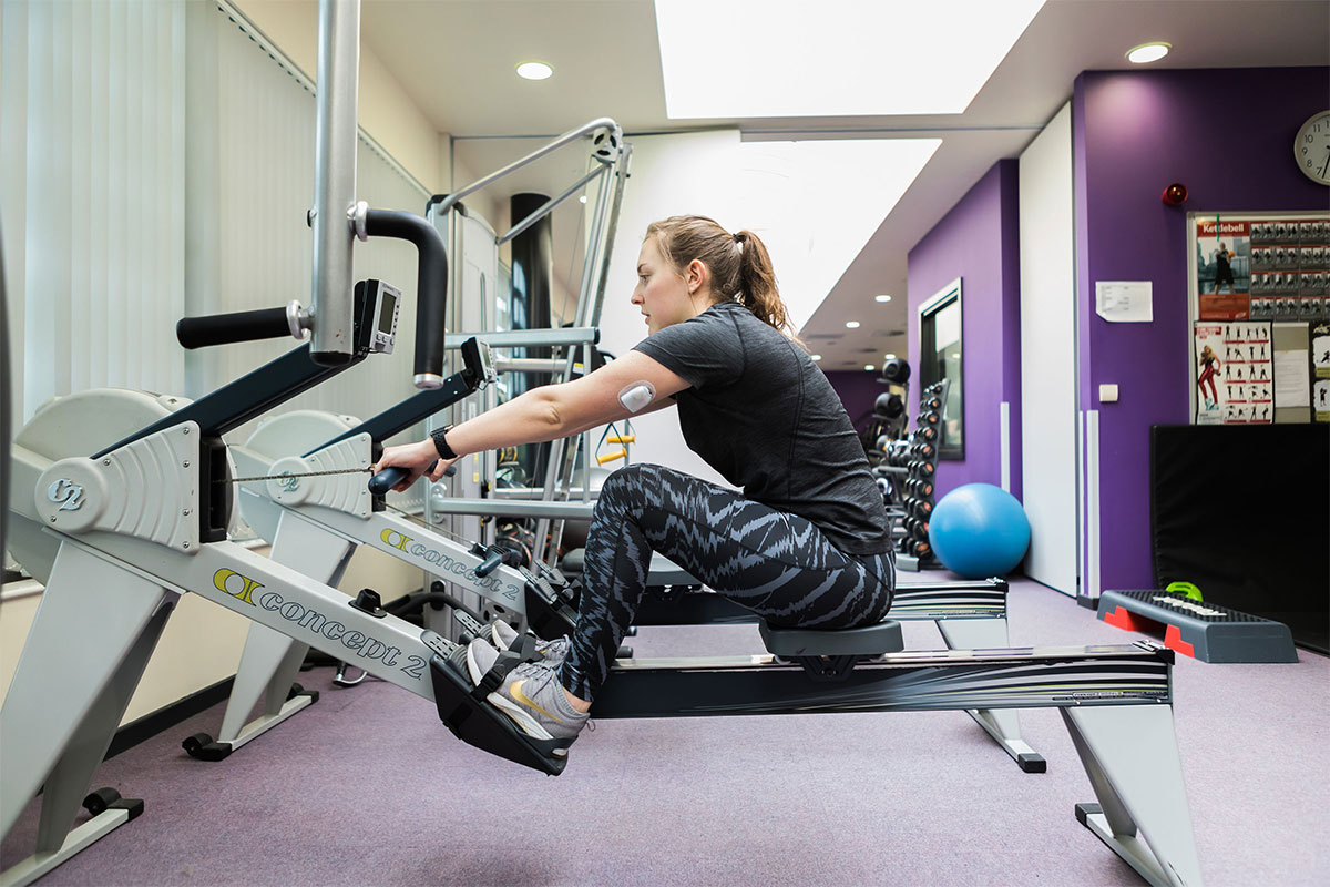 woman working out in the gym