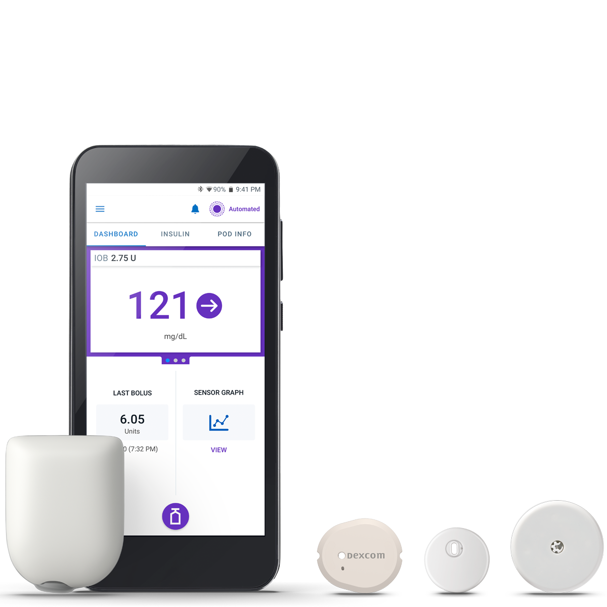 Controller, Pod, and Dexcom G7, FSL3, FSL2 sensors