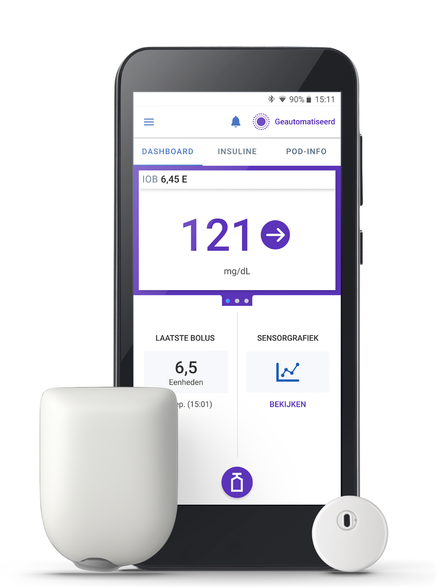 Omnipod 5 Controller, Pod and FreeStyle Libre 3 Plus sensor