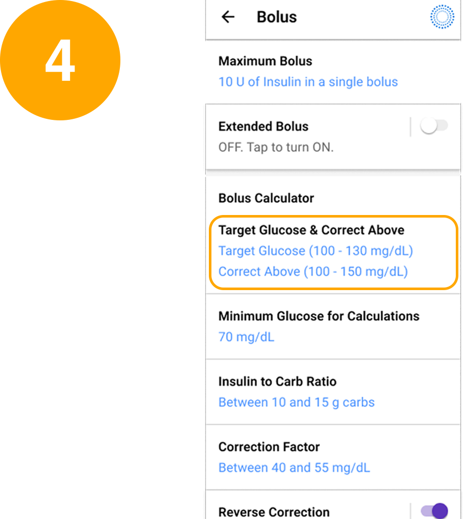 Android / Controller Bolus screen with Bolus Calculator selected
