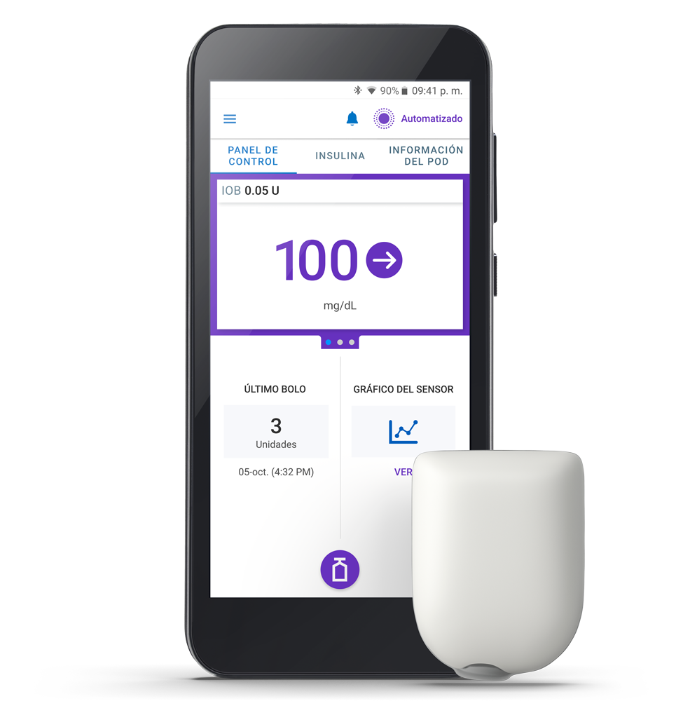 Omnipod 5 Pod and controller home screen