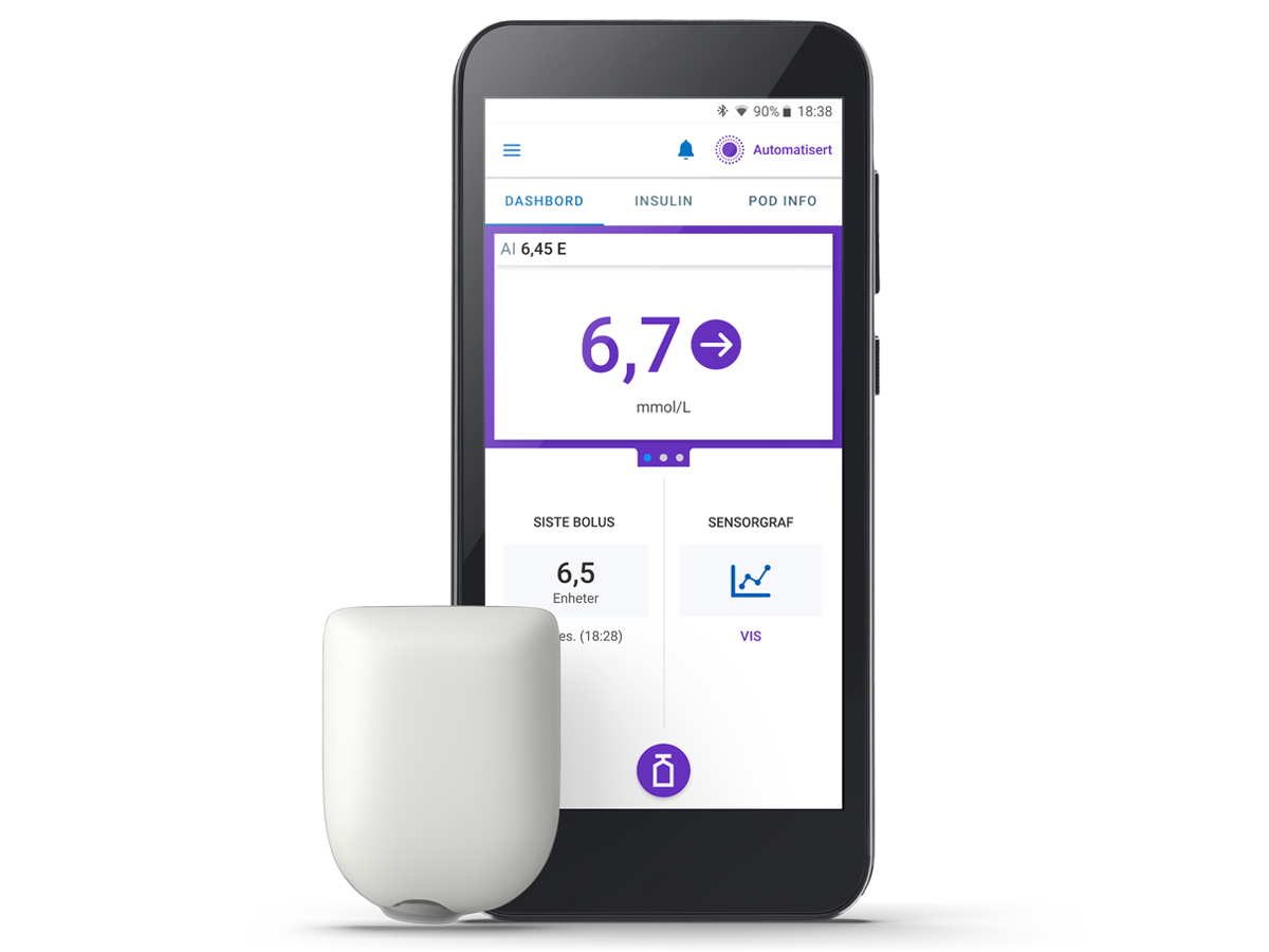 Omnipod 5 controller and Pod 