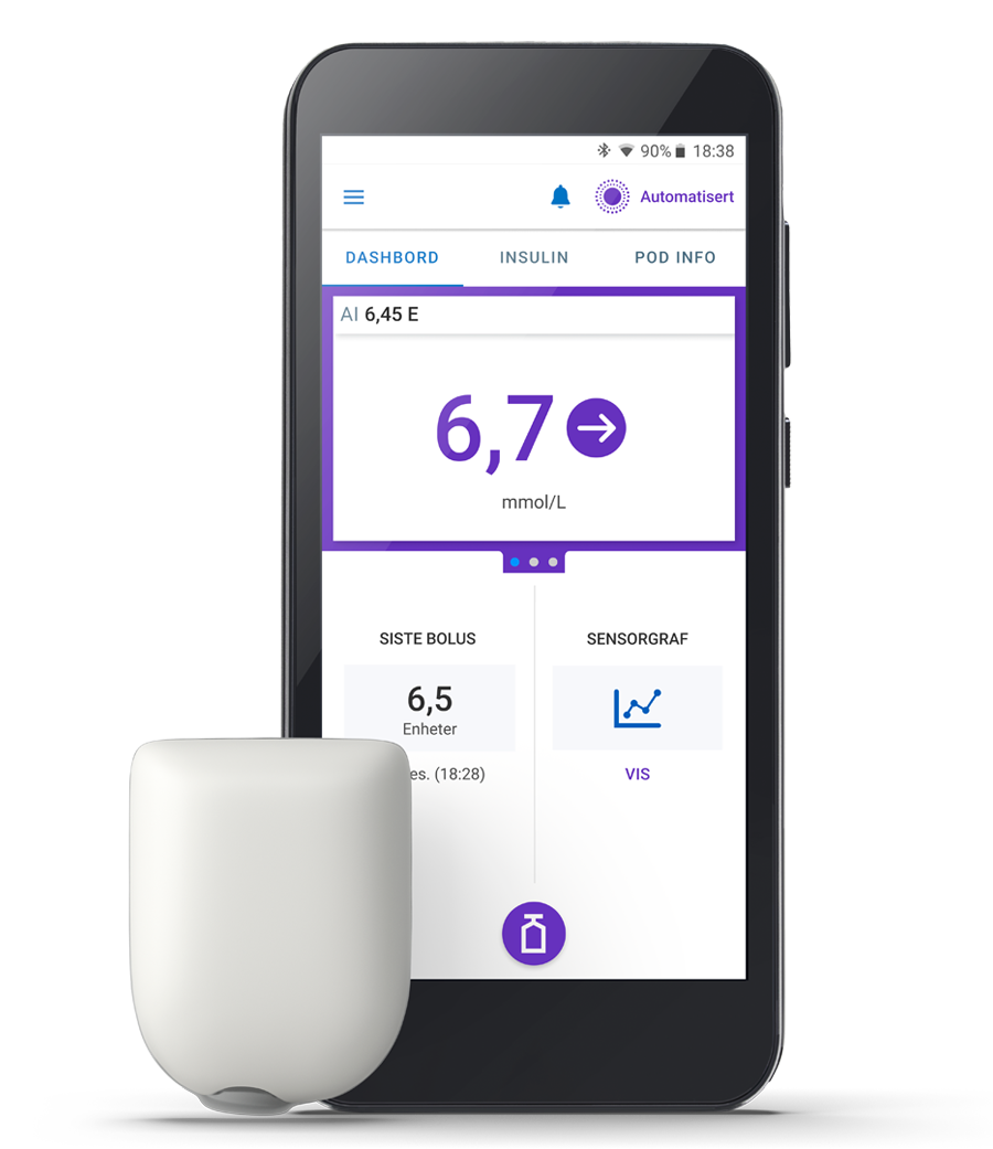 Omnipod 5 controller and Pod 