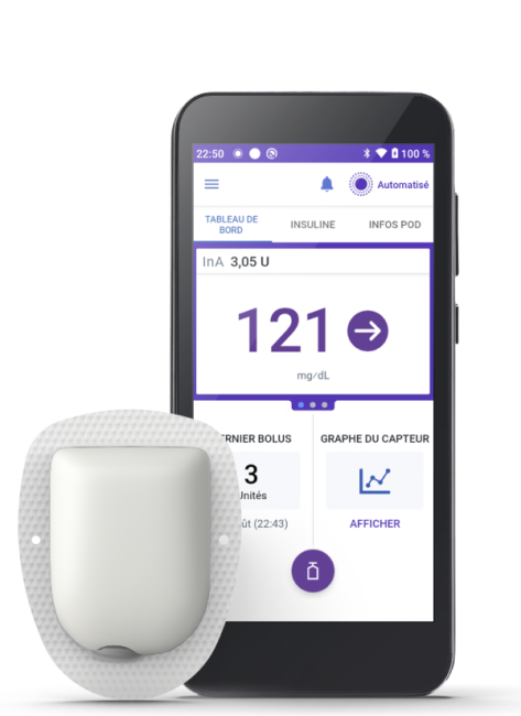 Omnipod 5 with Pod in French