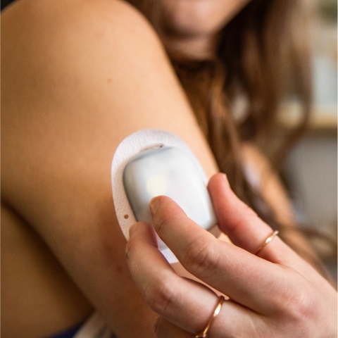 Podder, wearing an Omnipod